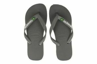 Berca Shoes Havaianas Badslipper Heren Brasil Logo - Grijs aanbieding