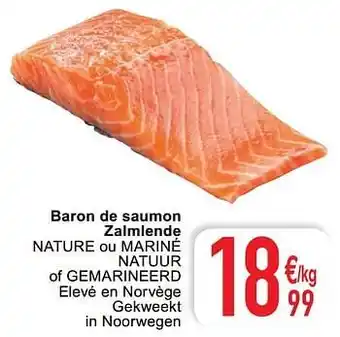 Cora Baron de saumon zalmlende nature ou mariné natuur of gemarineerd aanbieding