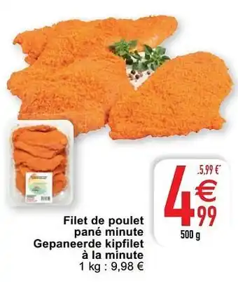 Cora Filet de poulet pané minute gepaneerde kipfilet à la minute aanbieding