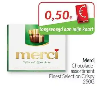 Intermarché Merci chocolade assortiment finest selection crispy aanbieding