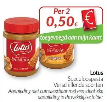 Intermarché Lotus speculoospasta aanbieding