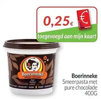 Intermarché Boerinneke smeerpasta met pure chocolade aanbieding