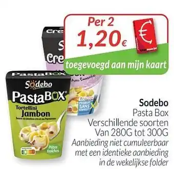 Intermarché Sodebo pasta box aanbieding