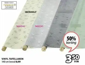 Jysk Vinyl tafellaken ibenholt aanbieding