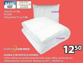 Jysk Kunna synthetisch dekbed aanbieding