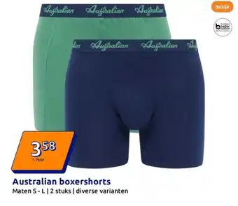 Action Australian boxershorts aanbieding