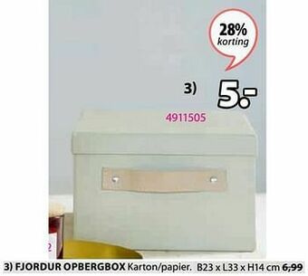Jysk Fjordur opbergbox aanbieding