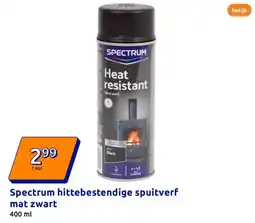 Action Spectrum hittebestendige spuitverf mat zwart aanbieding