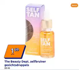 Action The Beauty Dept. zelfbruiner gezichtsdruppels aanbieding