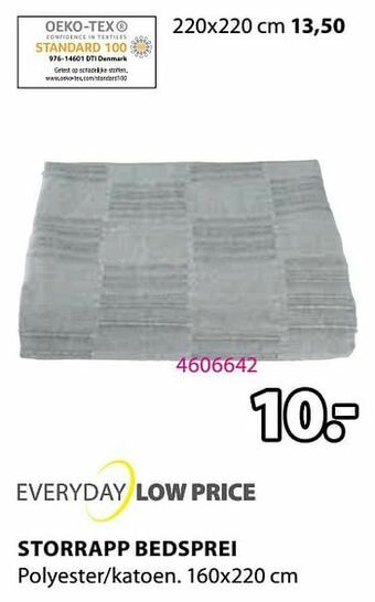 Jysk Storrapp bedsprei aanbieding