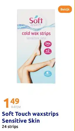 Action Soft Touch waxstrips Sensitive Skin aanbieding