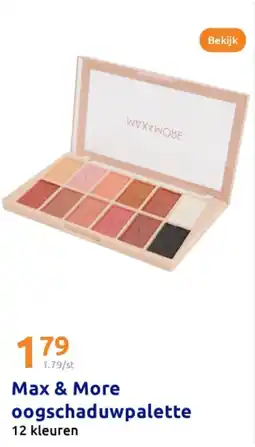 Action Max & More oogschaduwpalette aanbieding