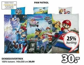 Jysk Dekbedovertrek paw patrol aanbieding