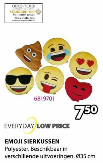 Jysk Emoji sierkussen aanbieding