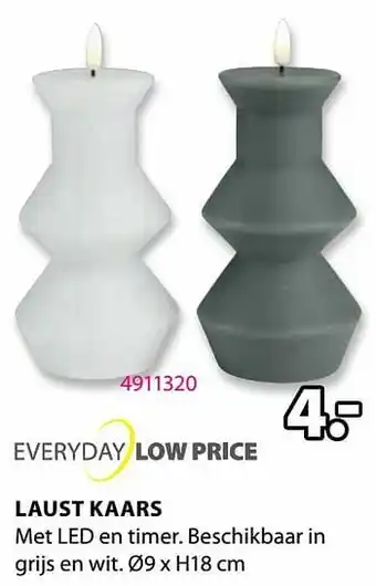 Jysk Laust kaars met led aanbieding