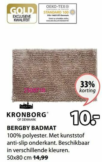 Jysk Bergby badmat aanbieding
