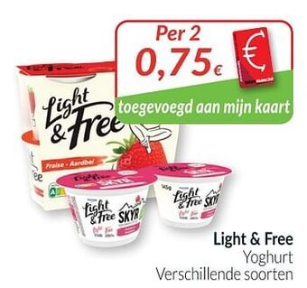 Intermarché Light + free yoghurt aanbieding