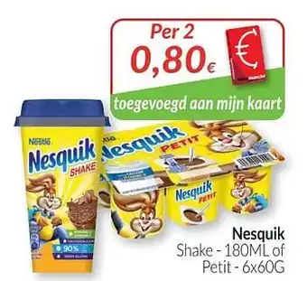 Intermarché Nesquik shake of petit aanbieding