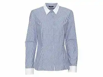 Lidl ESMARA® Getailleerde katoenen blouse (36, blauw/wit gestreept) aanbieding