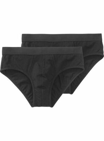 HEMA HEMA Herenslips Real Lasting Cotton - 2 Stuks Zwart (zwart) aanbieding