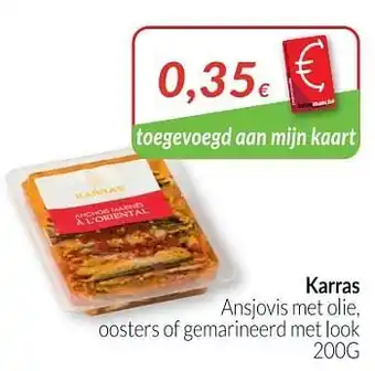 Intermarché Karras ansjovis met olie oosters of gemarineerd met look aanbieding