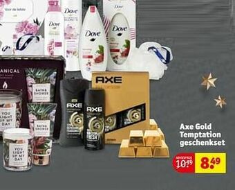 Kruidvat Axe gold temptation geschenkset aanbieding