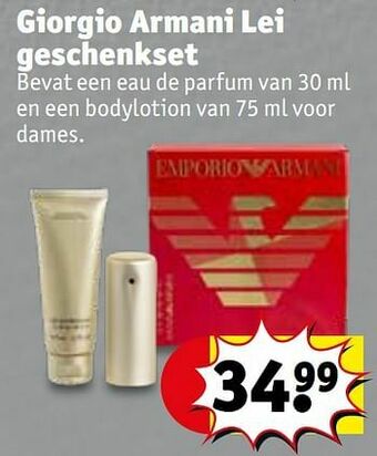 Kruidvat Giorgio armani lei geschenkset aanbieding