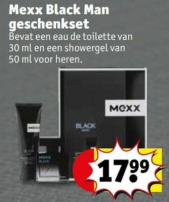 Kruidvat Mexx black man geschenkset aanbieding