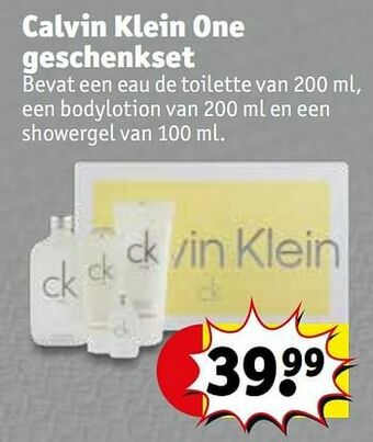Kruidvat Calvin klein one geschenkset aanbieding