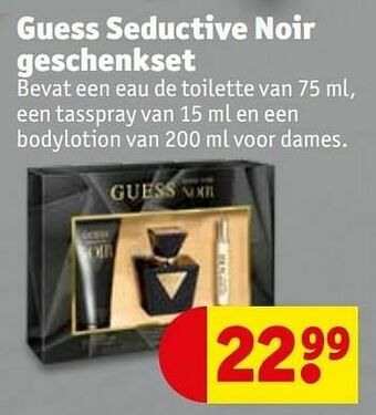 Kruidvat Guess seductive noir geschenkset aanbieding