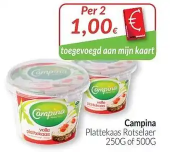 Intermarché Campina plattekaas rotselaer aanbieding