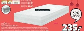 Jysk Gold s25 springmatras aanbieding