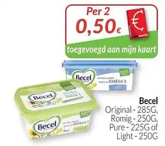 Intermarché Becel original romig pure of light aanbieding