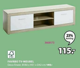 Jysk Favrbo tv-meubel aanbieding