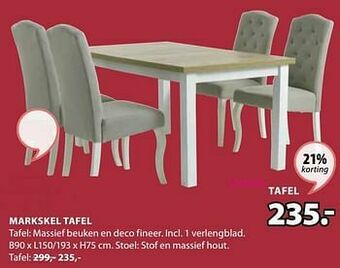 Jysk Markskel tafel aanbieding