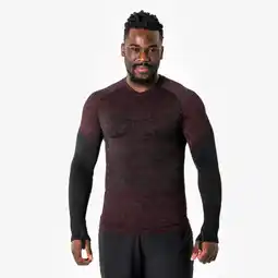 Decathlon Thermoshirt met lange mouwen voor volwassenen Keepdry space dye aanbieding