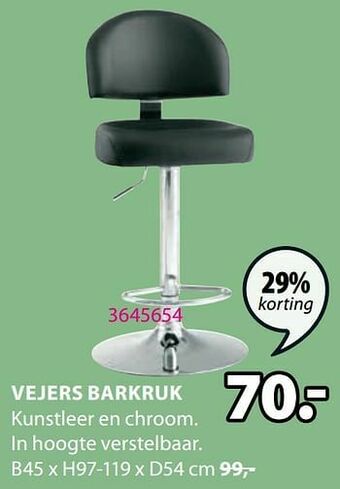 Jysk Vejers barkruk aanbieding