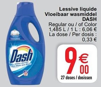 Cora Lessive liquide vloeibaar wasmiddel dash aanbieding