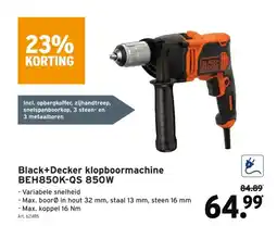 GAMMA Black+Decker klopboormachine BEH850K-QS 850W aanbieding
