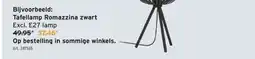 GAMMA Tafellamp Romazzina zwart Excl. E27 lamp aanbieding