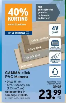 GAMMA GAMMA click PVC Manera aanbieding
