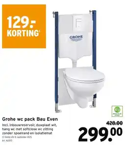 GAMMA Grohe wc pack Bau Even aanbieding