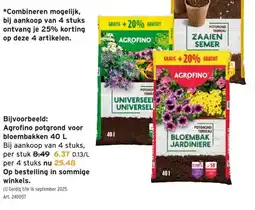 GAMMA Agrofino potgrond voor bloembakken 40 L aanbieding