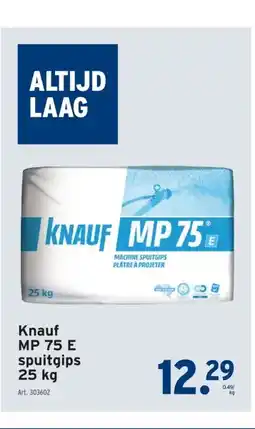 GAMMA Knauf MP 75 E spuitgips 25 kg aanbieding