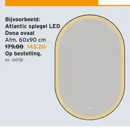 GAMMA Atlantic spiegel LED Dona ovaal aanbieding