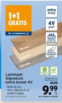 GAMMA Laminaat Signature extra breed 4V aanbieding