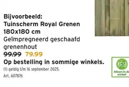 GAMMA Tuinscherm Royal Grenen 180x180 cm aanbieding