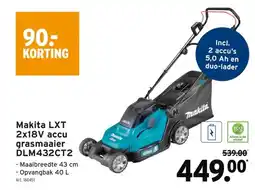 GAMMA Makita LXT 2x18V accu grasmaaier DLM432CT2 aanbieding