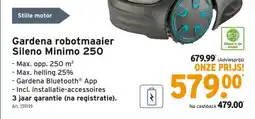 GAMMA Gardena robotmaaier Sileno Minimo 250 aanbieding