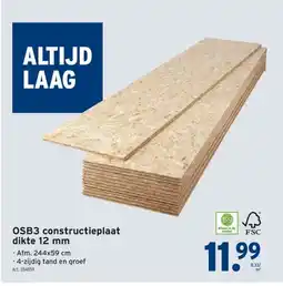 GAMMA OSB3 constructieplaat dikte 12 mm aanbieding